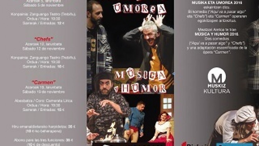 Nueva edición del Ciclo de Música y Humor en el Meatzari Aretoa, los fines de semana del mes de noviembre
