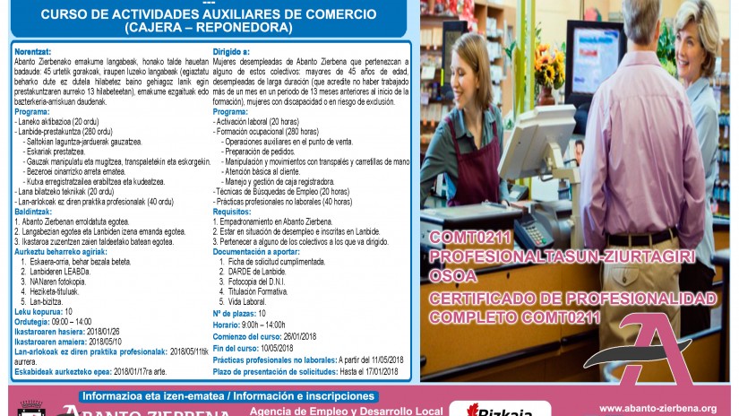 10 nuevos cursos para desempleados de Abanto Zierbena gracias a Lan Berri