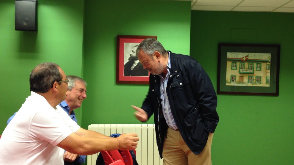 Pedro Azpiazu en el Batzoki de Trapaga