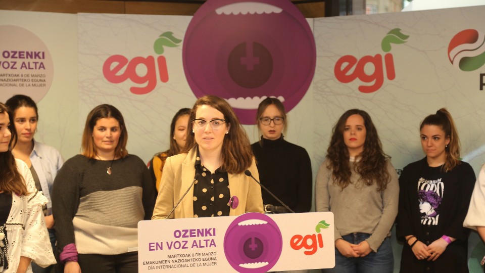 Lectura del manifiesto de EGI en favor del 8 de Marzo - 2019