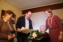 Ortuzar y Atutxa felicitan a Petra Uribe, la alderdikide más veterana, en su 105º cumpeaños
