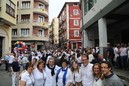 Representantes de Ezkerralde Meatzalde en la Fiesta de la virgen de La Guia 2014